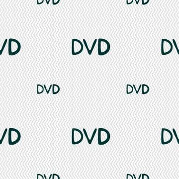 Dvd icon sign. Seamless pattern with geometric texture. Stockillustratie