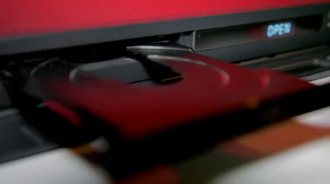 DVD player close tray Video stock 33446779