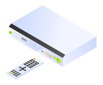 DVD player device of isometric style Stock Illustration