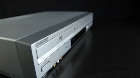 DVD Player-DVD and VHS eject-full MVI-4720 Stock Footage 1042977