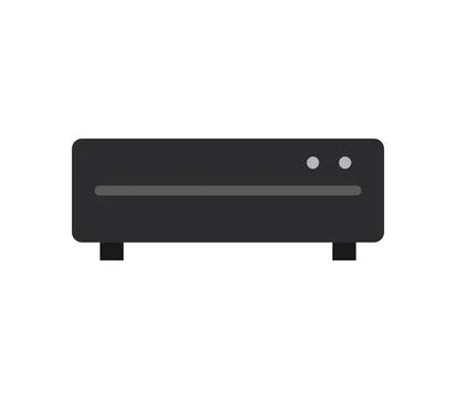 Dvd player icon illustrated in vector on white background dvd player icon ... Stock Photos