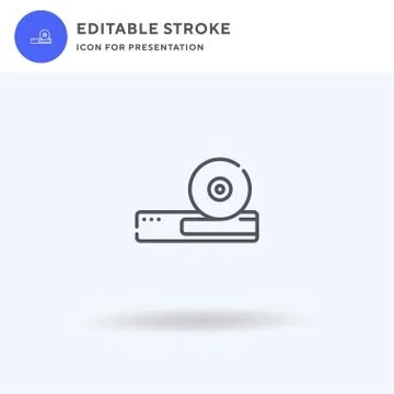 Dvd Player icon vector, filled flat sign, solid pictogram isolated on white,  Stock Illustration