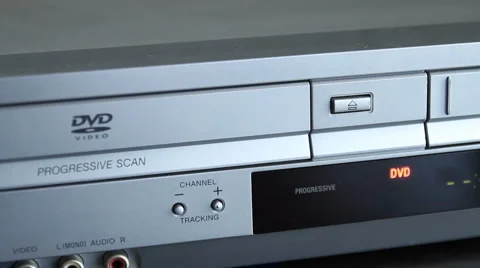 DVD Player-Open tray close-up MVI-4706 Stock Footage 1042478