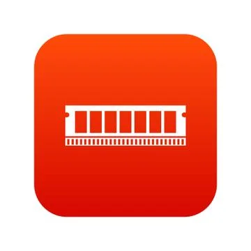 DVD RAM module for the personal computer icon digital red Illustrazione stock