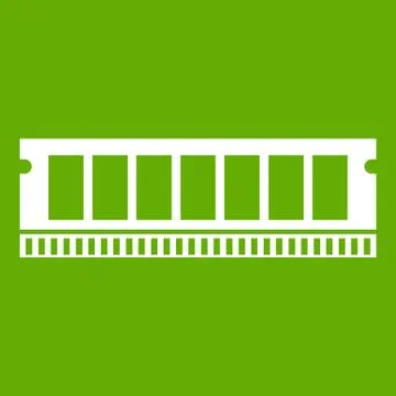 DVD RAM module for the personal computer icon green Stock Illustration