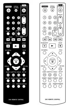 Dvd remote control. Stock Illustration