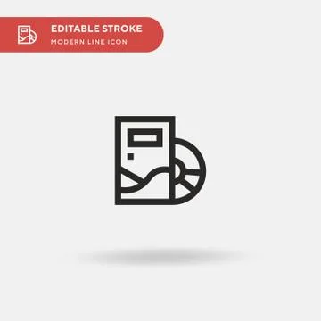 Dvd Simple vector icon. Illustration symbol design template for web mobile UI Illustrazione stock