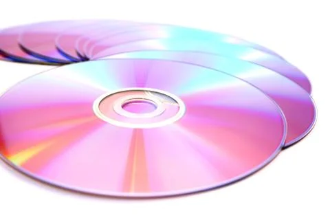 Dvds on white Stock Photos