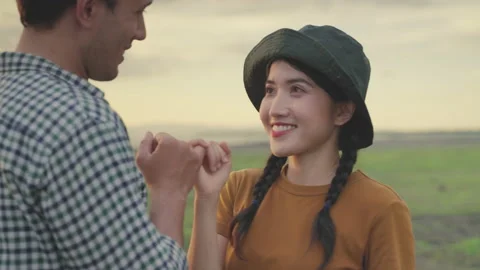 Dventurous couple lover is being hand in hand, Stock Footage 156622704