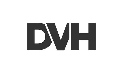 DVH logo design template with strong and modern bold text. Initial based ve.. Illustrazione stock