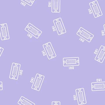 Dvi computer port line seamless pattern イラスト素材