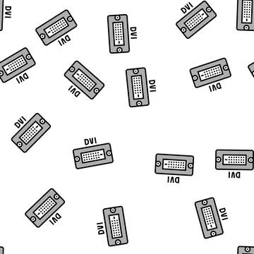 Dvi computer port vector seamless pattern イラスト素材