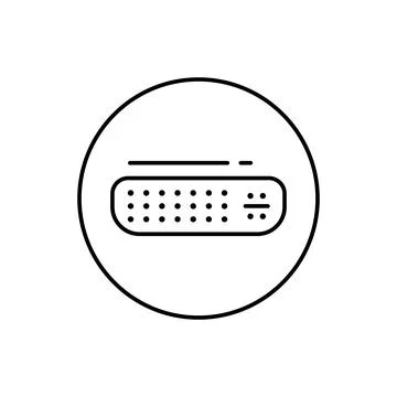 Dvi-i, connector icon. Simple line, outline vector elements of connectors and Illustrazione stock