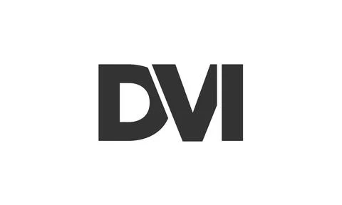 DVI logo design template with strong and modern bold text. Initial based ve.. 스톡 일러스트