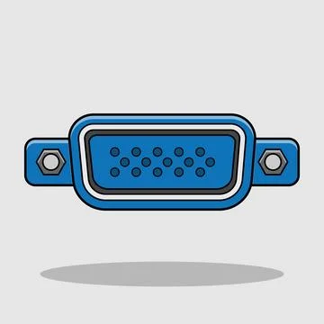 DVI or VGA Connector Stock Illustration