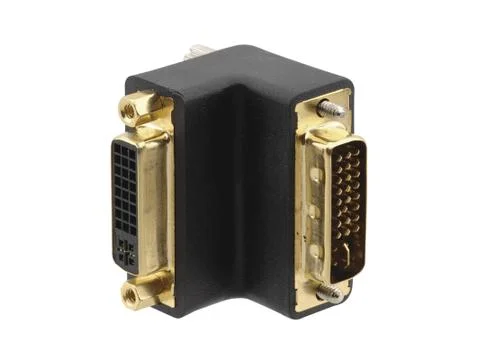 DVI Right-Angled Adapter Stock Photos