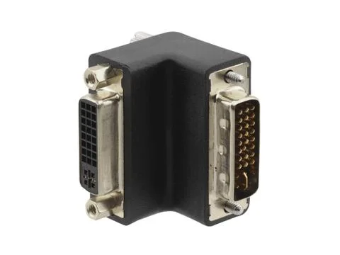 DVI Right-Angled Adapter Stock Photos