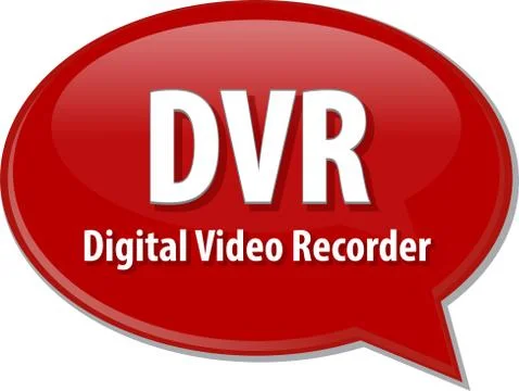 DVR acronym definition speech bubble illustration Illustrazione stock