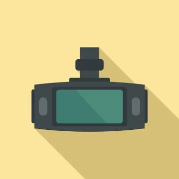 Dvr tft screen icon, flat style Stock Illustration