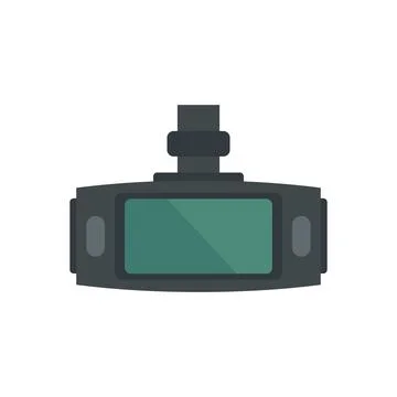 Dvr tft screen icon flat isolated Stock Illustration