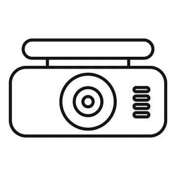 Dvr tft screen icon, outline style Stock Illustration