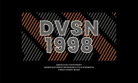 Dvsn vector typography for t-shirt. perfect for simple style Stock Illustration