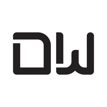 Dw initial letter vector logo icon Stock Illustration