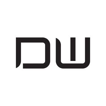 Dw initial letter vector logo icon Stock Illustration