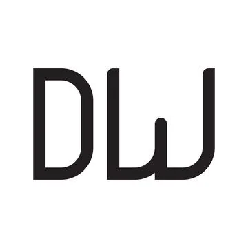 Dw initial letter vector logo icon Stock Illustration