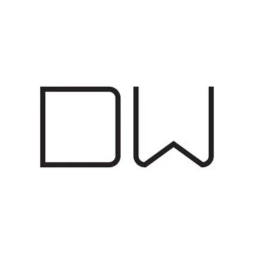 Dw initial letter vector logo icon Ilustração Stock