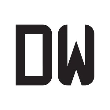 Dw initial letter vector logo icon Illustrazione stock