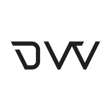 Dw initial letter vector logo icon Stock Illustration