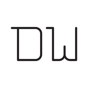 Dw initial letter vector logo icon Stock Illustration