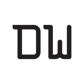 Dw initial letter vector logo icon Stock Illustration