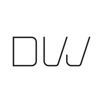 Dw initial letter vector logo icon Ilustração Stock