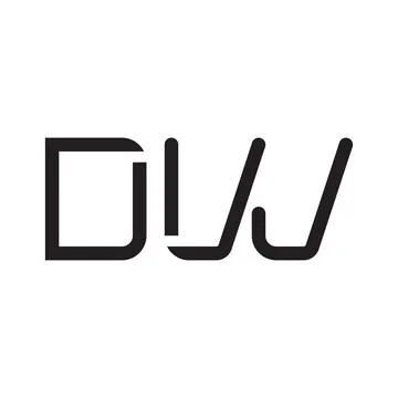 Dw initial letter vector logo icon Stock Illustration