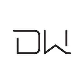 Dw initial letter vector logo icon Stock Illustration