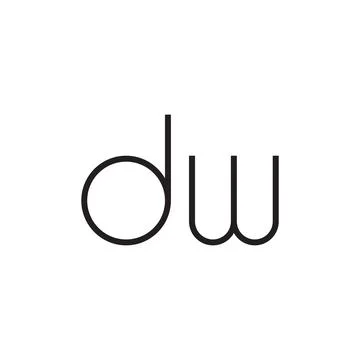 Dw initial letter vector logo icon Stock Illustration
