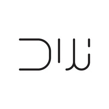 Dw initial letter vector logo icon Stock Illustration