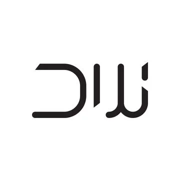 Dw initial letter vector logo icon Stock Illustration