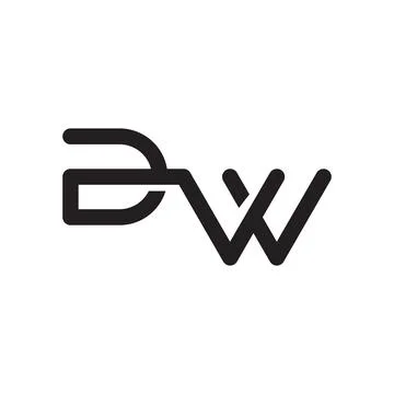 Dw initial letter vector logo Stock Illustration