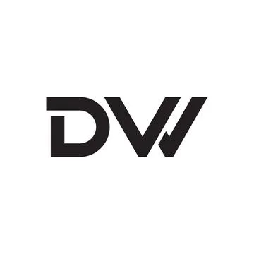 Dw initial letter vector logo Stock Illustration