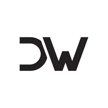 Dw initial letter vector logo Stock Illustration