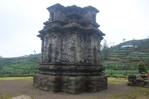 Dwarawati Temple is in Dieng, Central Java Stock Photos