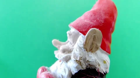 Dwarf Figure. Green background. Rotating. Stock-Footage 35933186