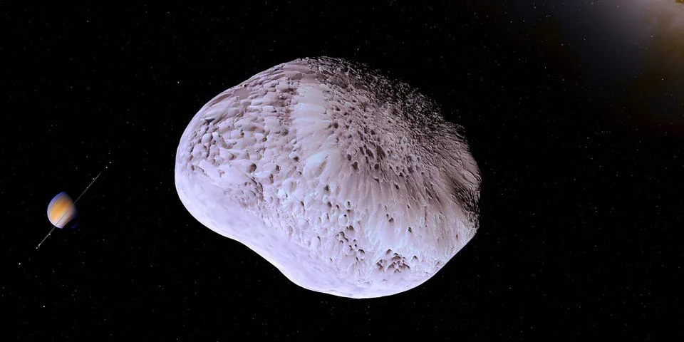 Dwarf Moon Hyperion Stock Illustration