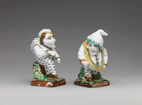 Dwarf (one of a pair) ca. 174045 Villeroy The Villeroy factory produced a l.. Stock Photos