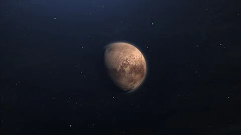 Dwarf Planet Pluto 3D Rendering Stock Illustration