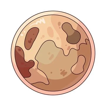 Dwarf Planet (Pluto) illustration Stock Illustration