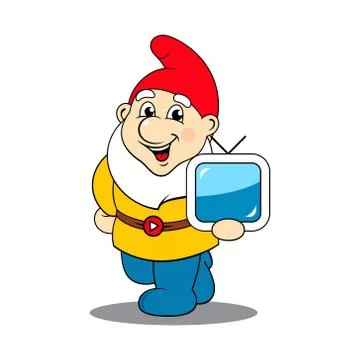 Dwarf tv sign Stock Illustration